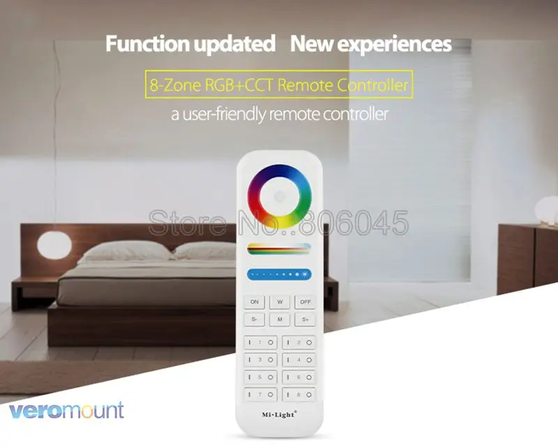 Mi. Светильник FUT089 2,4 ГГц пульт дистанционного управления 8 зон управления RGB+ CCT контроллер работает с LS2 или Mi светильник RGB+ CCT прожектор светильник