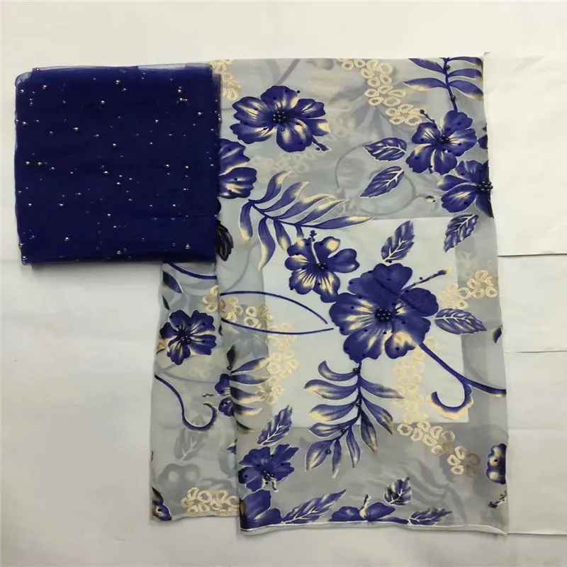 

stretch silk fabric chiffon fabric lace ankara prints guinea brocade fabric high quality silk lace for wedding 5+2yard LXE102908