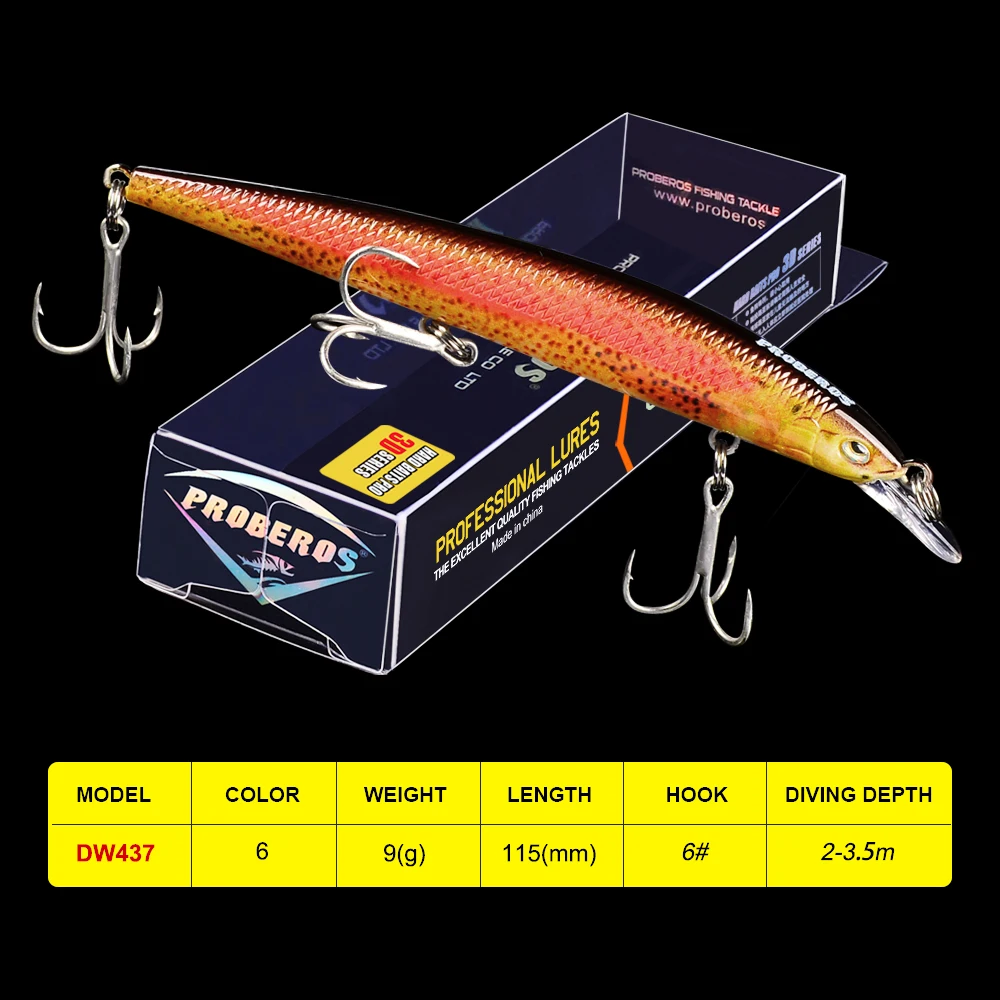 1 шт. рыболовная приманка в виде гольяна два размера|fishing lure|fishing baitdeep dive |