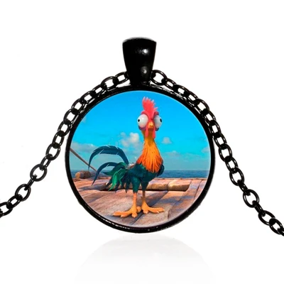 Ожерелье SONGDA Moana с изображением океана, маленький волшебник, милое изображение Моаны для маленькой девочки, стеклянный кабошон, массивное ожерелье с подвеской - Окраска металла: Style 16