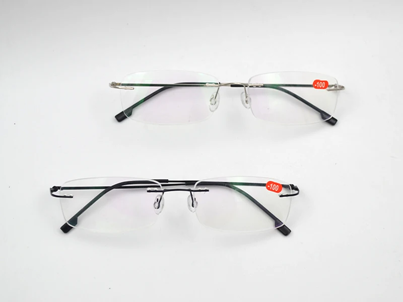 Мужские очки без оправы из чистого титана, женские оптические очки для близорукости, ультралегкие близорукие очки от-1,0 до-6,0 L3
