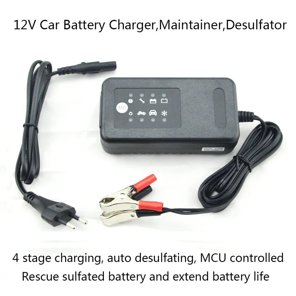 12V SLA GEL AGM VRLA battery charger 4 stage charging desulfating