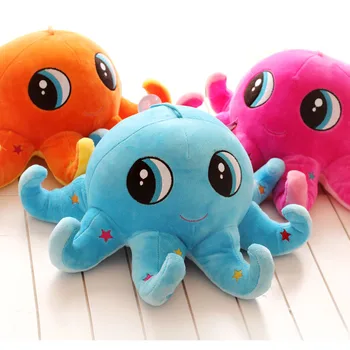

Candice guo! Super Q plush toy color cartoon star big eyes octopus stuffed doll cushion creative birthday gift 1pc