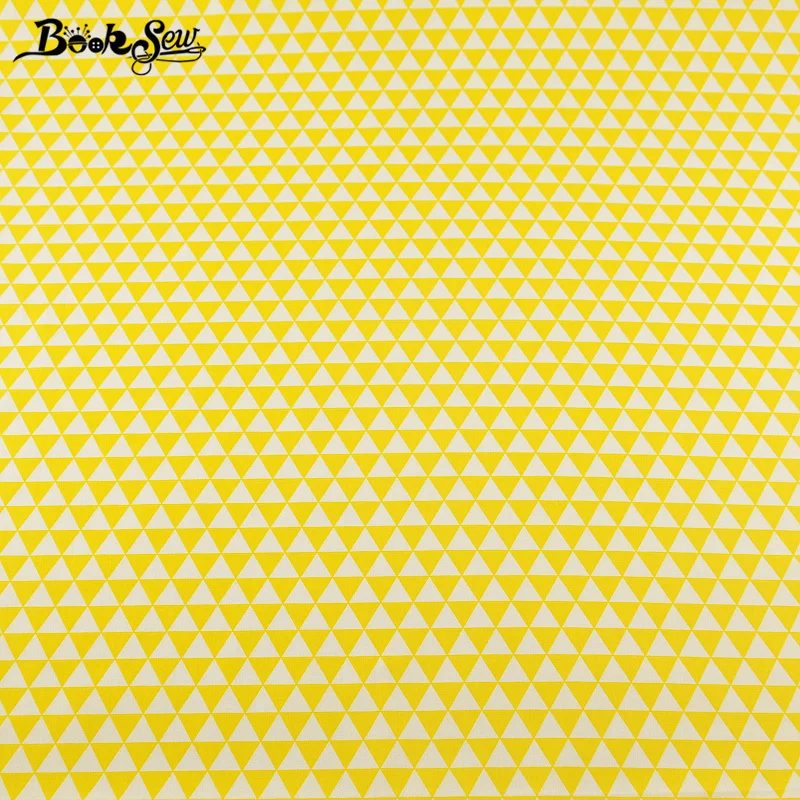 Booksew хлопчатобумажная ткань желтый Треугольник Дизайн домашний текстиль простыня мягкая ткань стеганый Tecido для детских кукол
