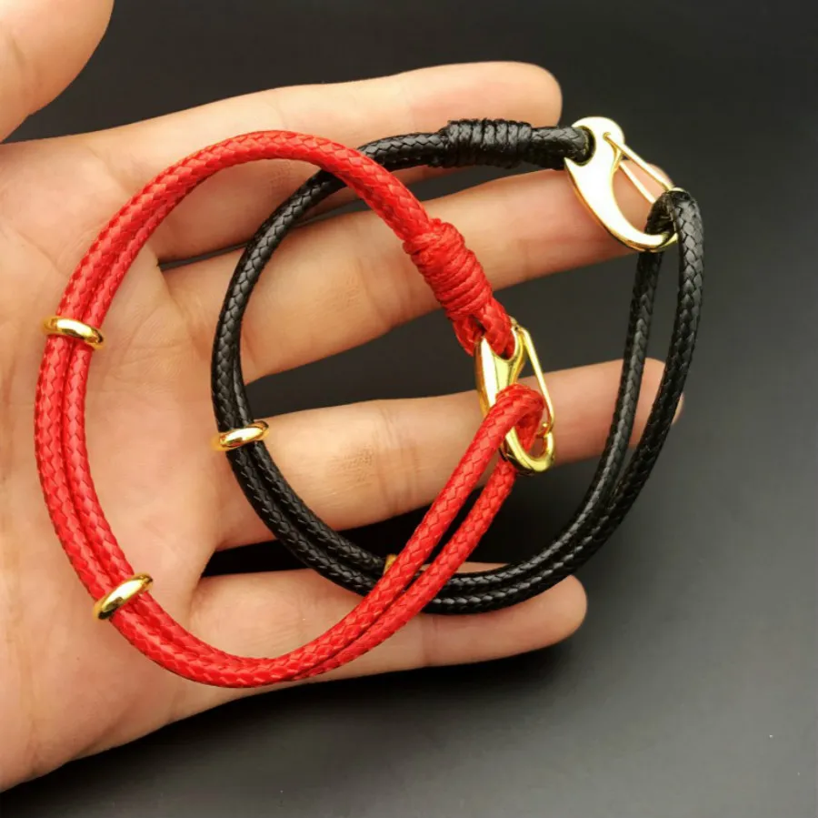 

1 Pcs Sell handwork weaving Wrap Bracelets Leather cord String Bracelet Lucky Red Handmade Rope for Women Men Bracelet