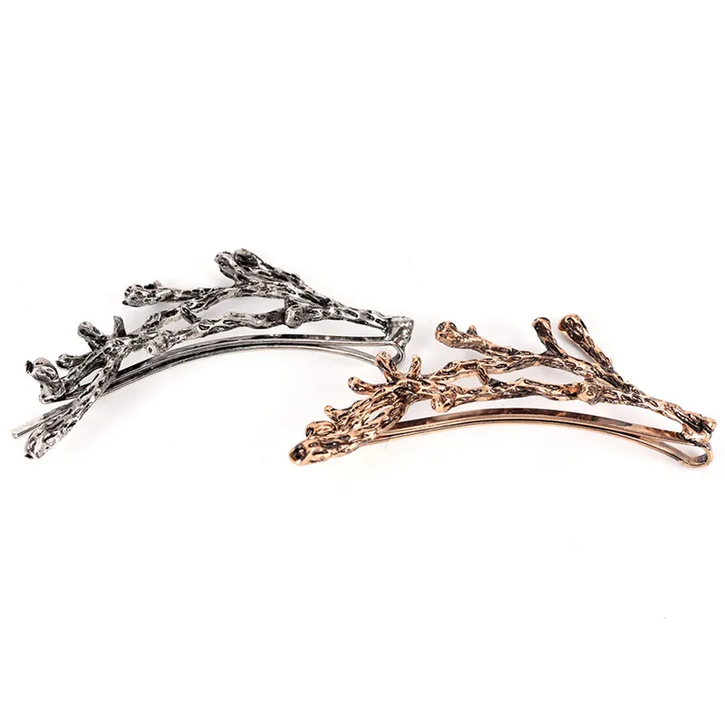 Vintage Gold Silver Tree Hair Clips Girls Alloy Branch Hairpins Fashion Hairgrips Lady Elegance Metal Hair Accessories For Women