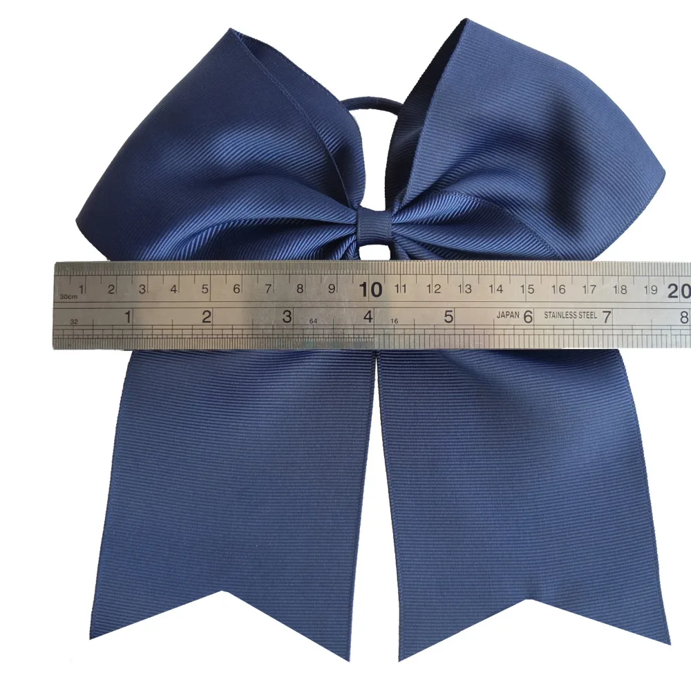

24 Colors 8 inch Girls Hair bow leading Bows WITH hair Elalstic bands Bobble Ponytail Holder School Large hair bow Headwear
