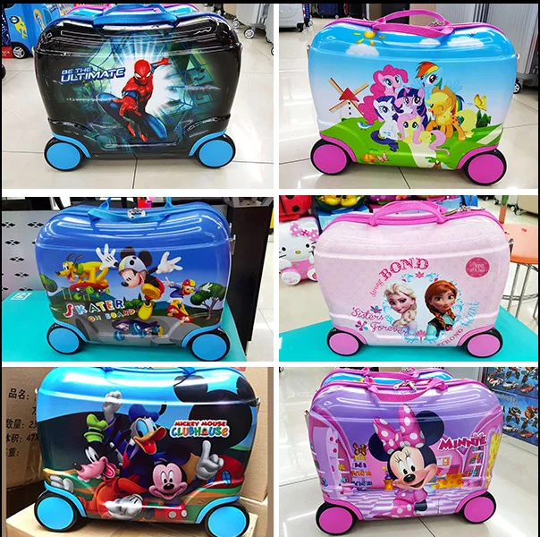 Children Cute Rolling Luggage Sliding boys can sit in the trunk box