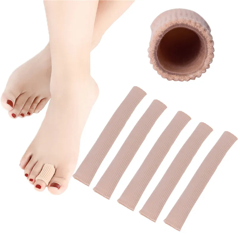 

1Pcs Fingers Separate Protector Ribbed Fabric Gel Tube Sleeves Gel Lining Prevent Calluses Blister and Relief Toe Pressure