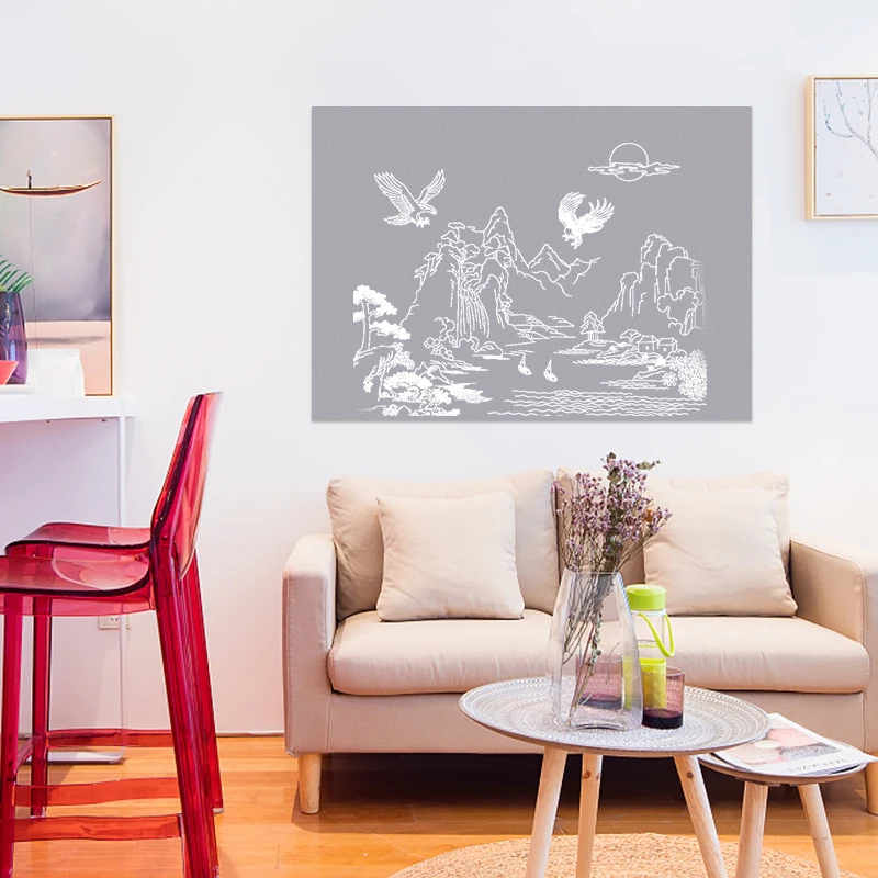 Wall Decoration Gray Color Board Chalkboard Sticker Roll Hold Wall Decoration Gray Color Board