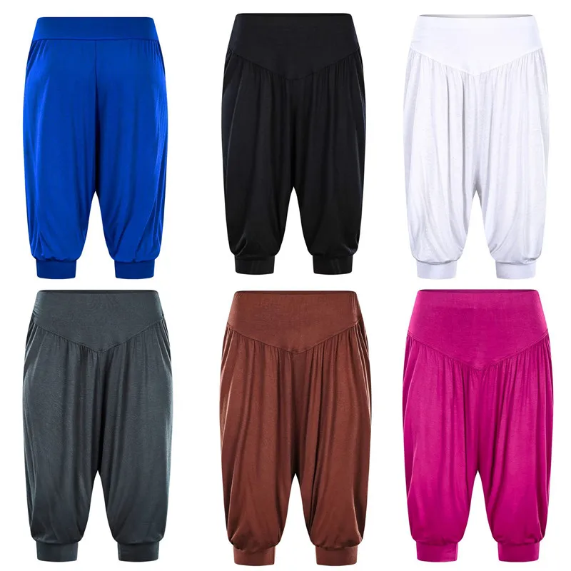 

15 Colors Wide Leg Yoga Pants Calf-Length Women Loose Pants Long Trousers for Yoga Dance Running S-XXXL Soft Modal Home Pants