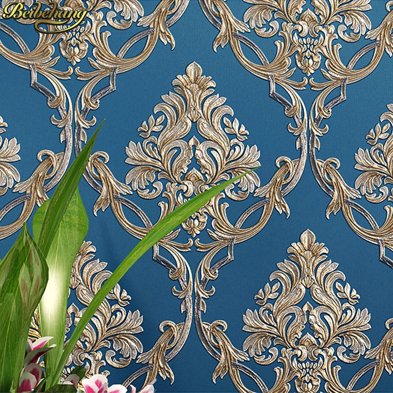

beibehang European bedroom wallpapers cozy living room 3d TV background non-woven wallpaper for wall papers home decor flooring