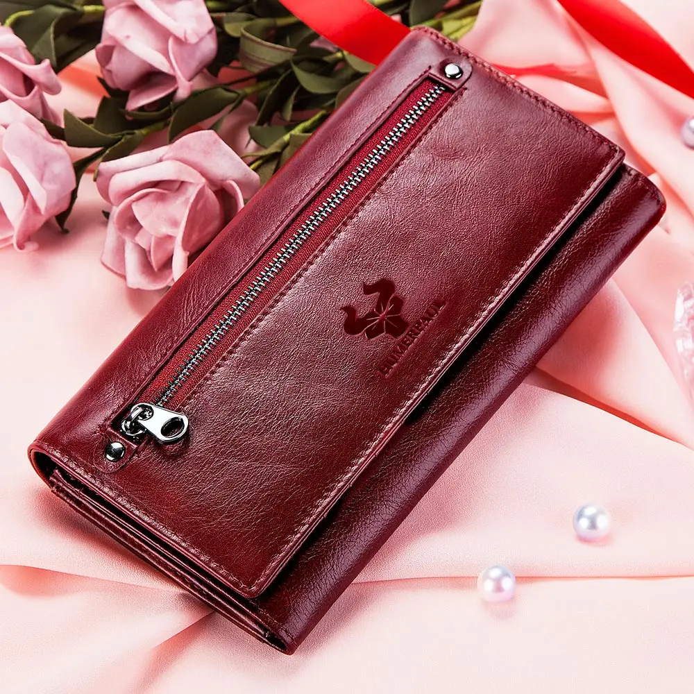 Новые модные женские повседневные бумажники длинный стиль многофункциональный кошелек свежий pu кожаный женский клатч держатель для карт
