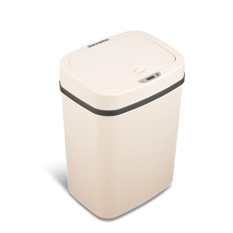 Ceny Indukcyjny automatyczny czujnik prostokątny uchwyt na worek na śmieci 12L śmieci śmieci kosz na śmieci śmieci kompost 2 * AA sucha bateria Trashcan Clean