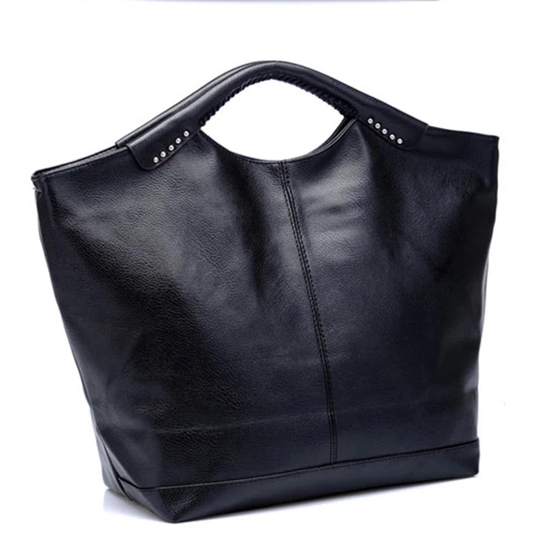 Large Rivets Bag Women Top Handle Bags Handbags Famous Brand Female Big