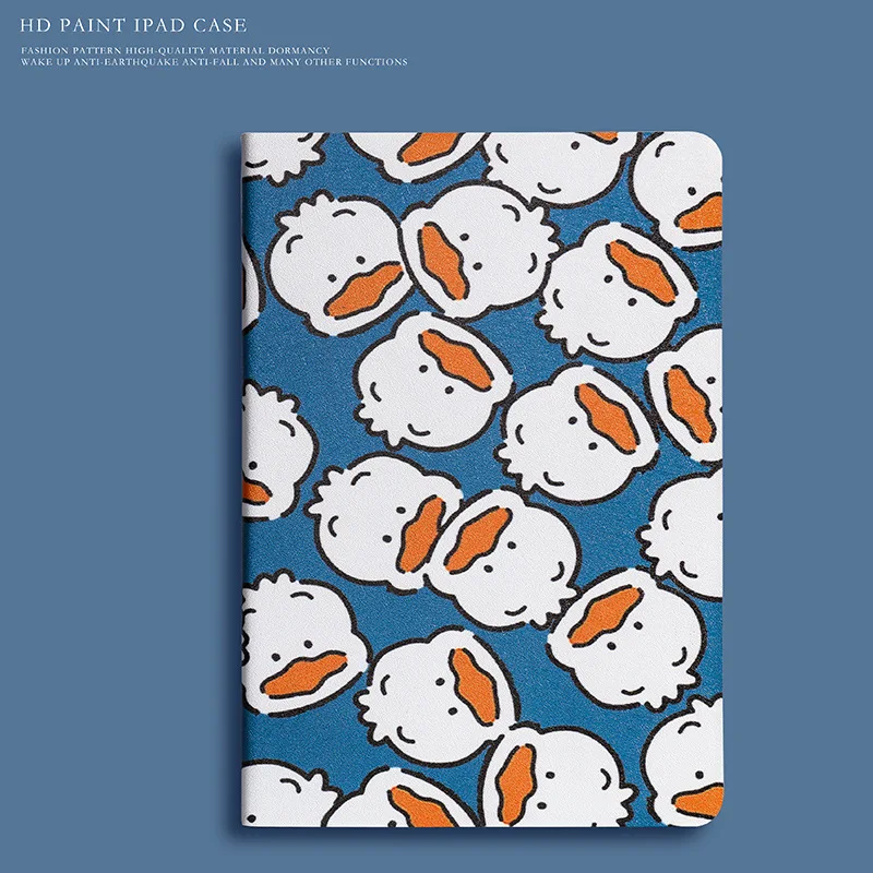

For Ipad 2017 2018 Air1 2 Ipad Pro Mini 1 2 3 Cute Cartoon Duck Design Smart Case Sleep/Wake Up Function For Ipad Mini 4 5 Cover