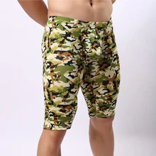 Мужские Камуфляж сна плавки-боксеры сексуальные Штаны трусы для пениса пижамы бренд Хлопковая пижама tight