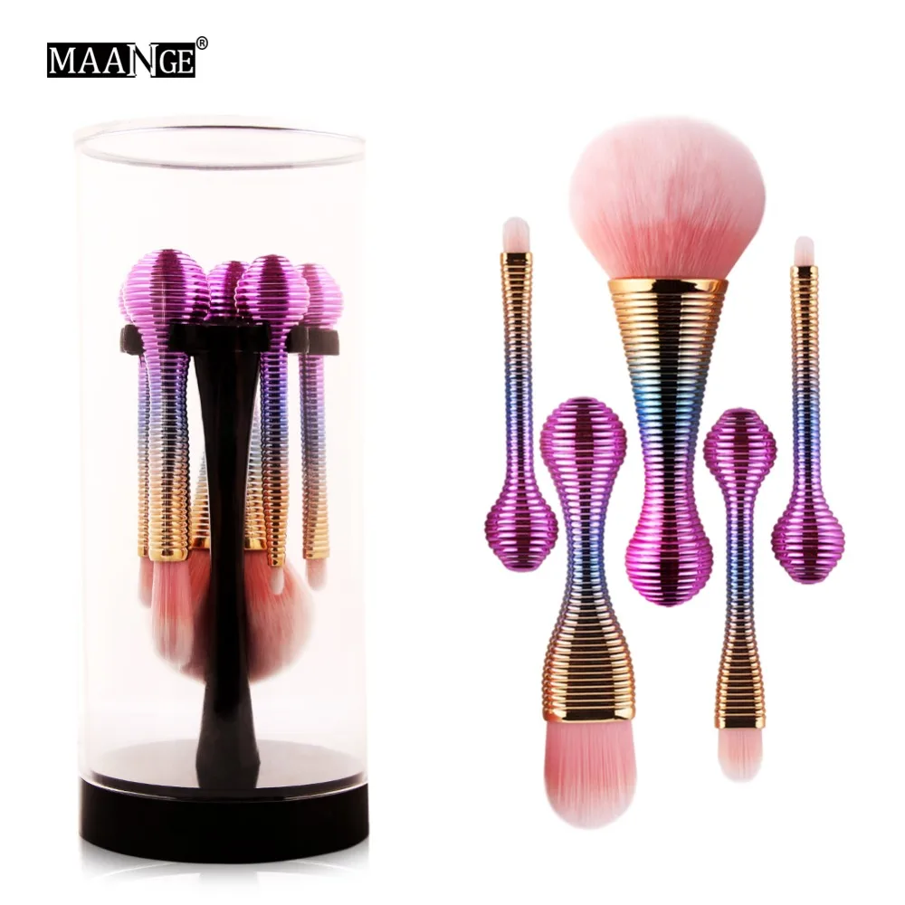 

5pcs Mini Lovely Cosmetic Beauty Makeup Brushes Set Powder Foundation Eye Shadow Concealer Soft Face Travel Make Up Brush Tools