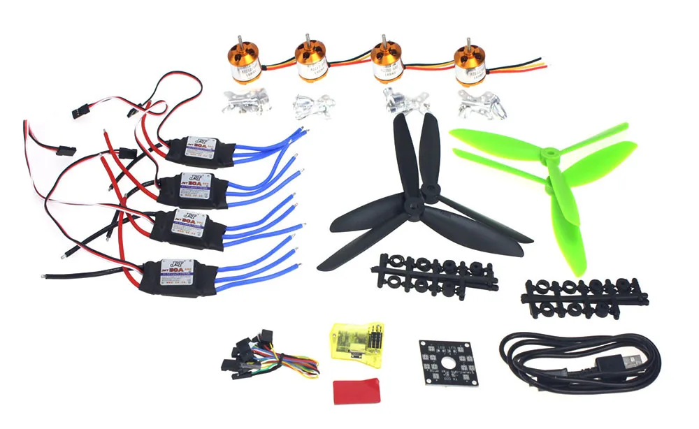 

F02047-D DIY 4 axle Mini Drone Helicopter Parts ARF Kit: Brushless Motor 30A ESC CC3D Controller Board Flight Controller