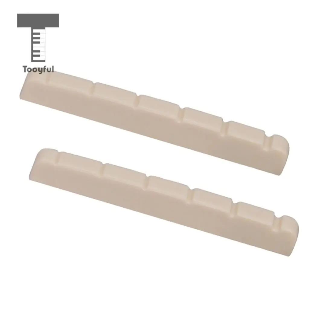 2pcs 6 String Electric Guitar Nut Slotted for Stratocaster Strat Telecaster Tele Guitar Replacement
