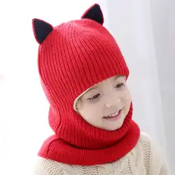 Высококачественные детские шапки, От 2 до 8 лет, зимние шапки для детей, плотные вязаные шапки для мальчиков и девочек, детские шапки для