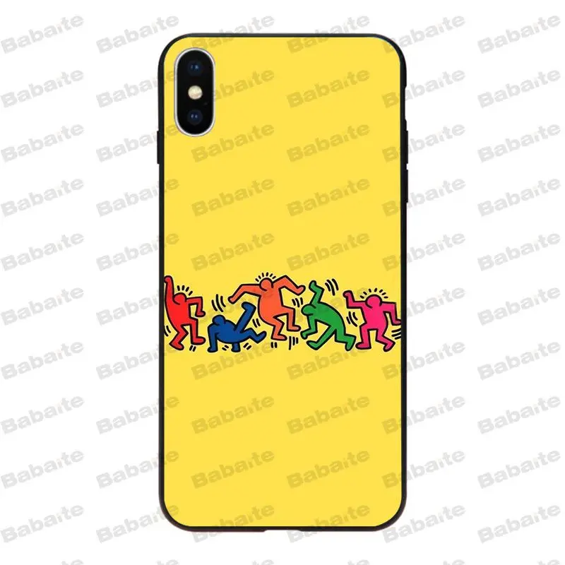 Мягкий силиконовый чехол Babaite Keith Haring из ТПУ для iPhone 8 7 6 6S Plus X Xs Xr XsMax 5 5S SE 5c Coque11 11pro 11promax