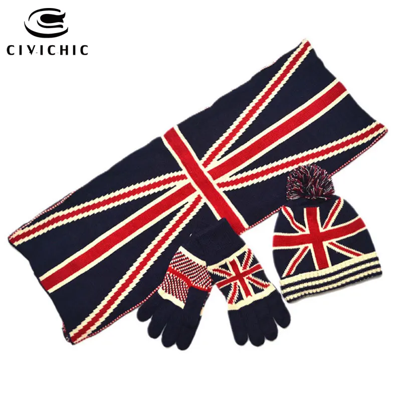 civichic-fashion-parent-child-uk-flag-knit-scarf-hat-glove-3-piece-winter-warm-pompon-beanies-fleece-adult-children-warmer-sh133