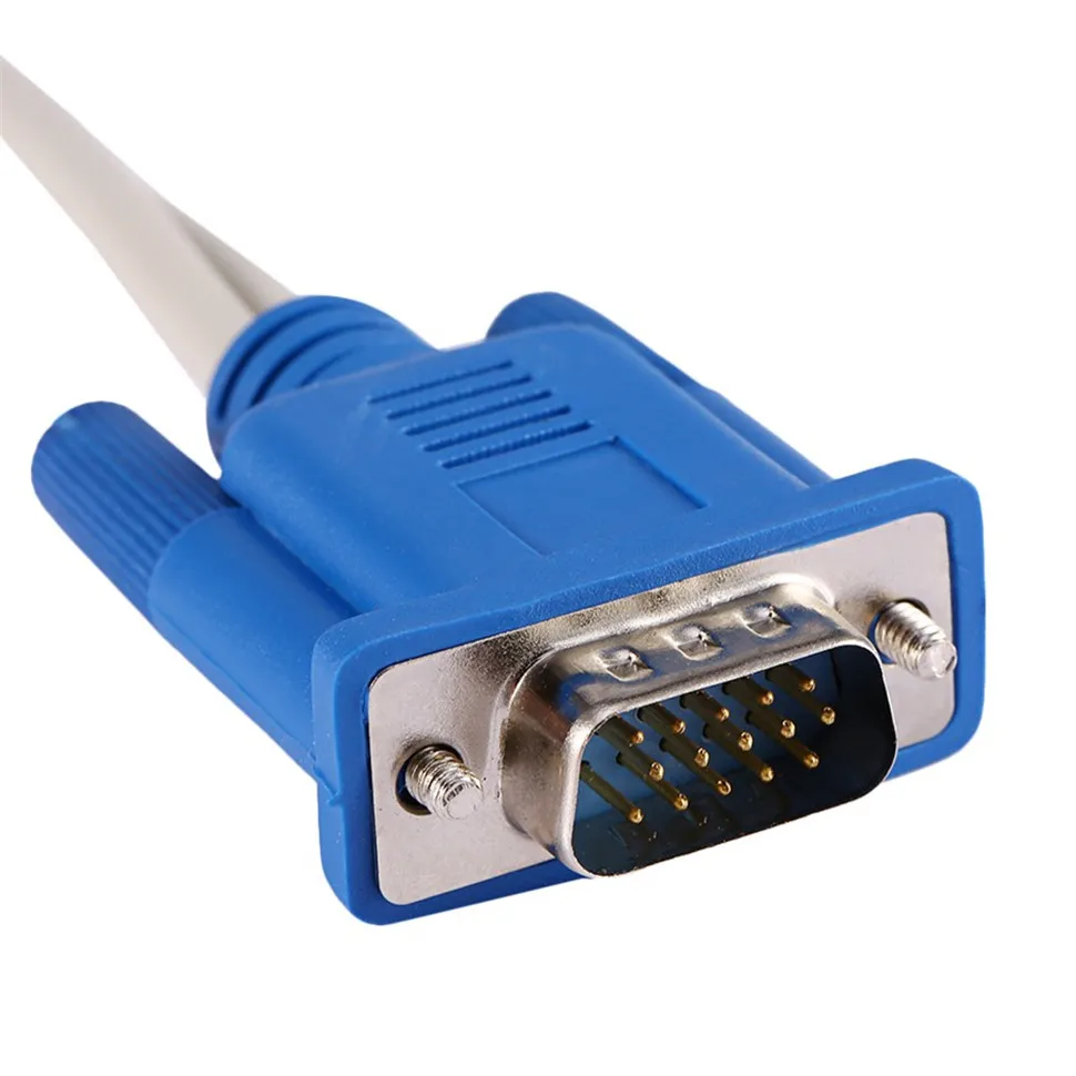YKSO VGA Cable 15 Pin VGA Male to TV S-VideoRCA Female AV OUT Adapter Cable Audio Video Cable Composite HD TV VGA Cable (5)