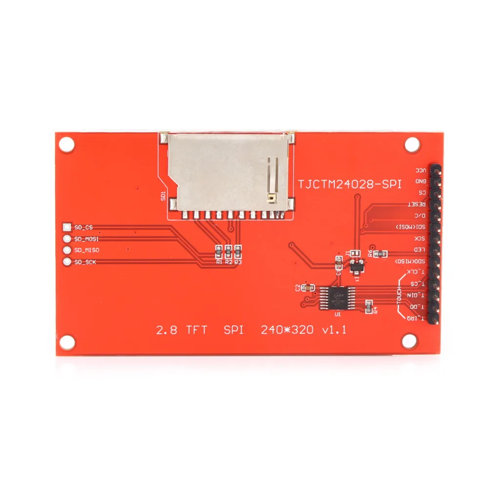 2,8 дюймовый TFT ЖК-модуль с сенсорной панелью ILI9341 Привод IC 240(RGB)* 320 SPI порт(9 IO) 240*320 Touch ic XPT2046 для raspberry pi