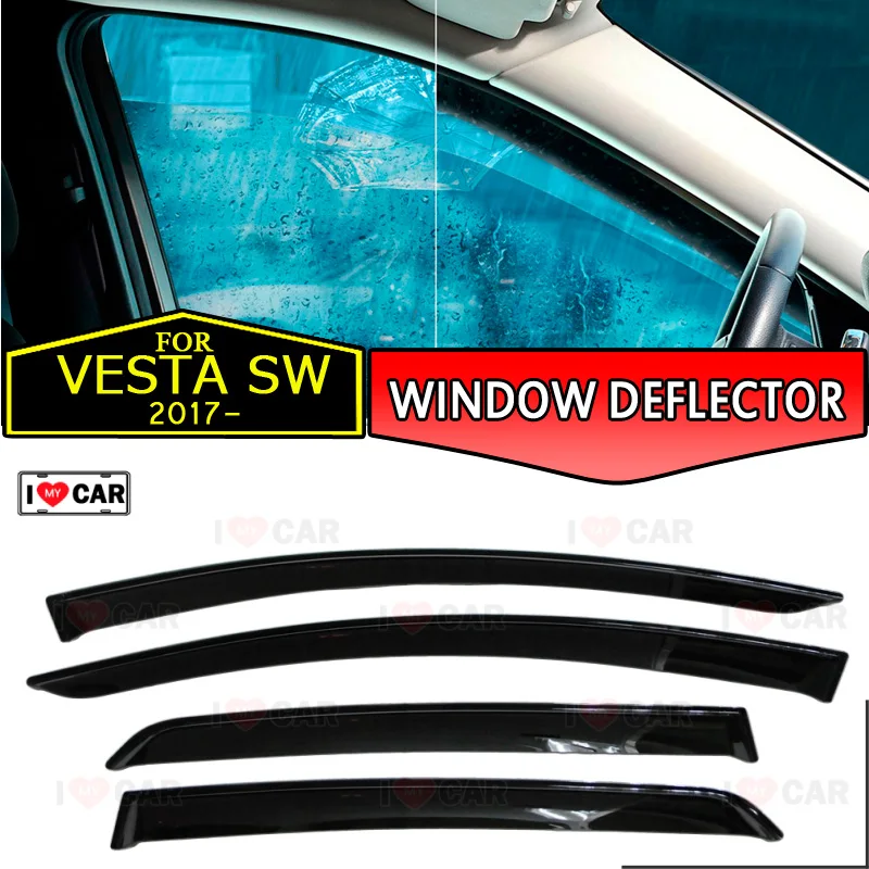 

Window deflector for Lada Vesta SW 2017- car window deflector wind guard vent sun rain visor cover car styling decor