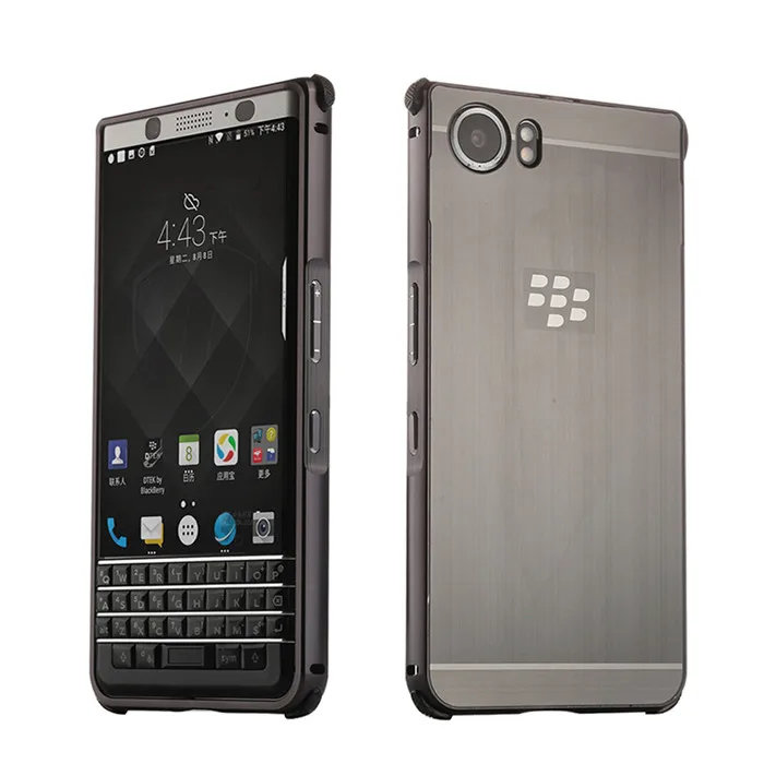 Для Blackberry keyone покрытие корпуса металлический каркас с щеткой задняя крышка Жесткий футляр для Black berry ключ два Key2 чехол Обложка для телефона - Цвет: Black for Keyone