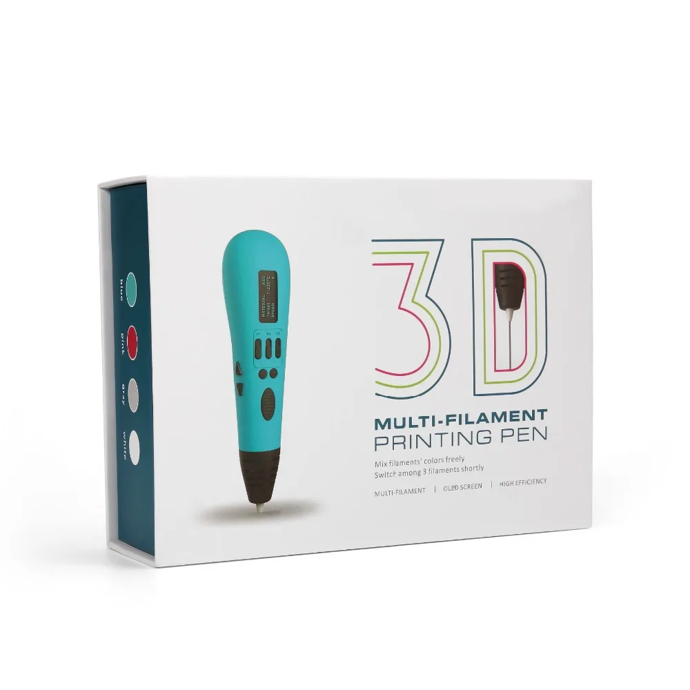 2018 3d ручка рождественский подарок для рисования 3 цвета нити детей ручки лучший