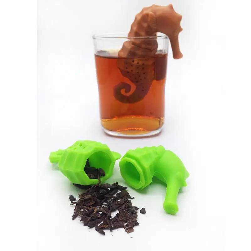 Силиконовая морская конь для заварки чая, кружка с листом, чашка с фильтром ситечко для заварки