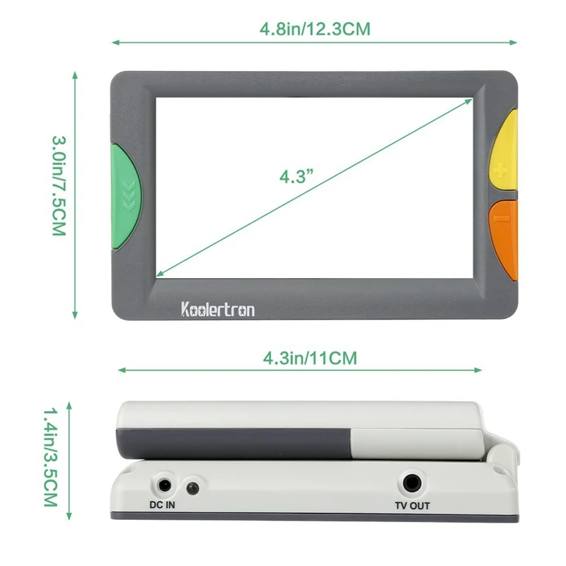 4,3 дюймовый цифровой помощи лупа, портативный электронный чтение видео лупа с 2X-32X увеличение в несколько раз 15 видов цветов