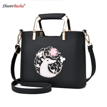 Damen handtasche 2017 Europa und Amerikanischer neue Frauen pu-leder stickerei handtasche burst mode weibliche Messenger umhängetaschen