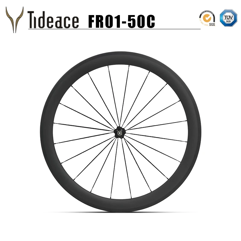 Carbon Hub ultra light 700C 50mm clincher road bike wheelset 3K/UD carbon road wheels 50C with Novatec Powerway Hubs