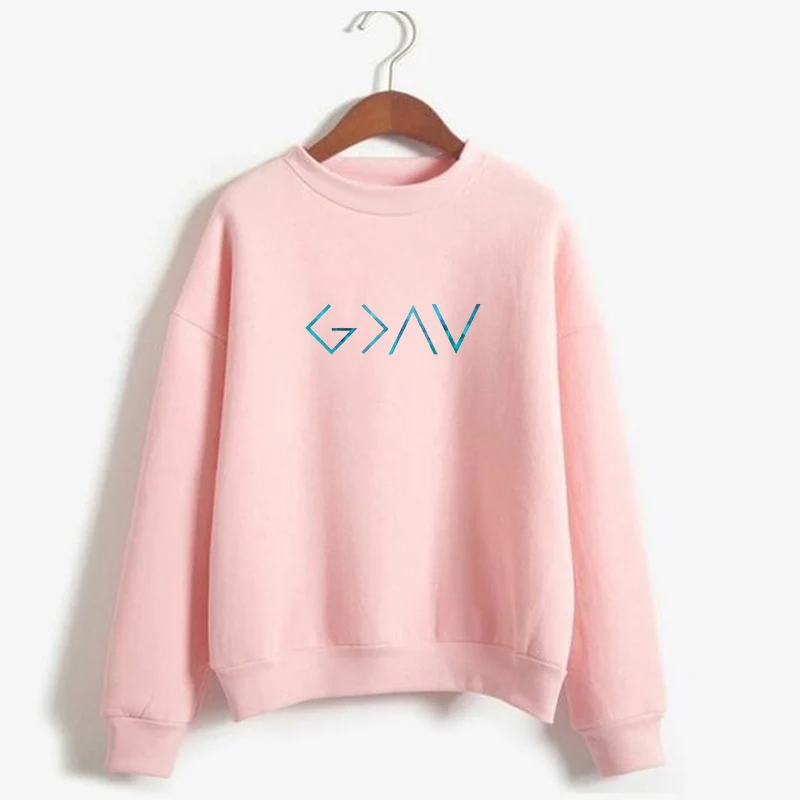 God Is Greater Than The Highs And Lows Hoodies Women Casual Crewneck Sweatshirt Pullvoers Loose Swe