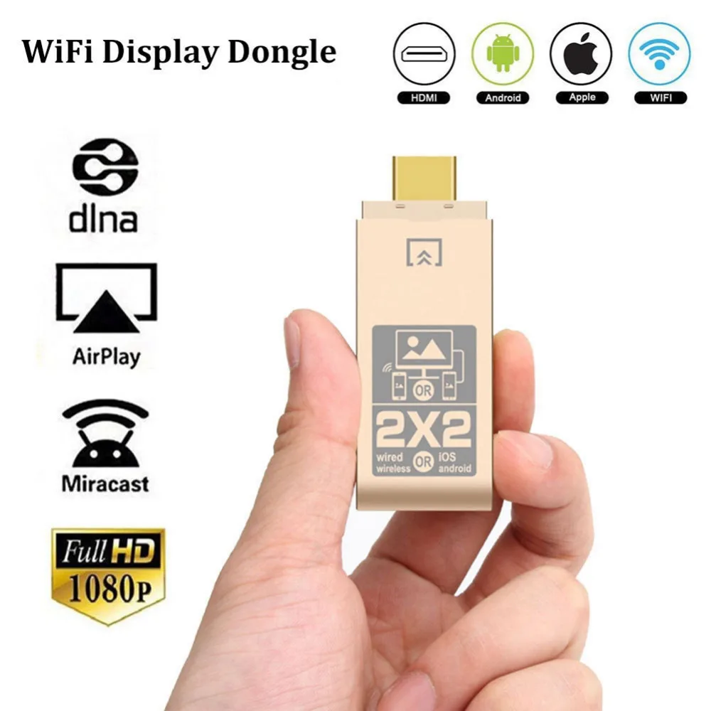 

Wireless WiFi HDMI Display Dongle 2.4GHz TV Stick Miracast Airplay DLNA Adapter