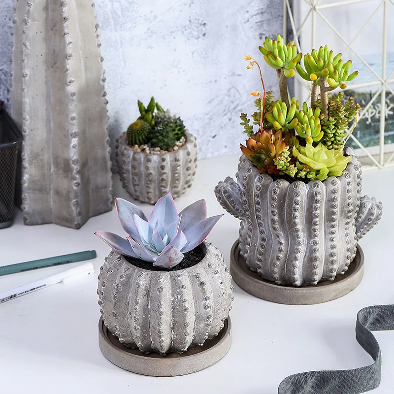 Суккулентные растения цемент lowerpot формы кактуса силиконовые для бетона