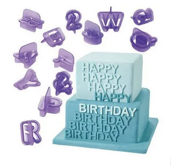 

100sets Alphanumeric symbols Fondant Cake Decoration impression plastic biscuit mould