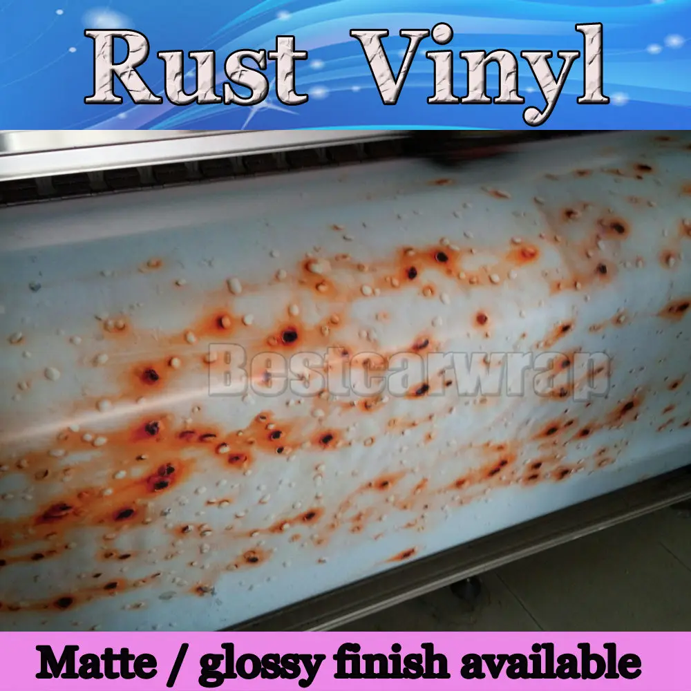 

Rust Vinyl Car Wrap Film Matte Rust Printed sticker for Car wrapping Vehicle & Boat Decocation Graphics 1.52x30m/Roll 5x98ft