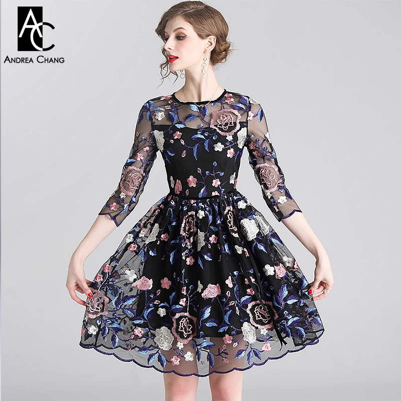 Xxl Doux Robe Femme S 3 Mini Feuille 4 Bal Fleur Rose Motif