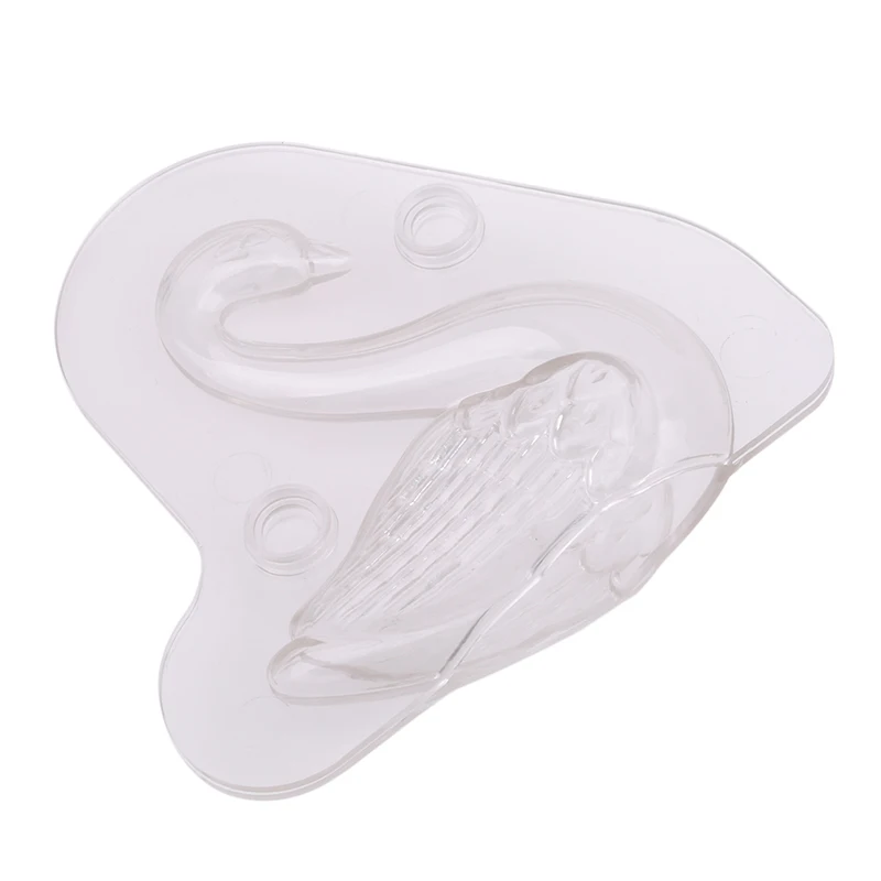 3D Лебедь форма обуви Пластиковая форма для шоколада Поликарбонат конфеты желе Мусс плесень DIY выпечки украшения Инструменты гаджет