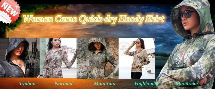 Camo woman quickdry shirt