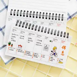 Kawaii Японии Суши Еженедельный план 2019 катушки прозрачный тетрадь Дневник день планировщик повестки дня организатор расписание офисные