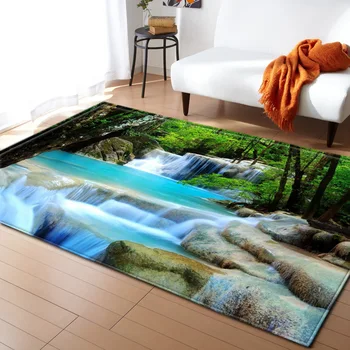

3D Green Scenery Pattern Printed Carpets for Living room bedroom Area Rugs child Room play Crawl Carpet coffee table floor Mats