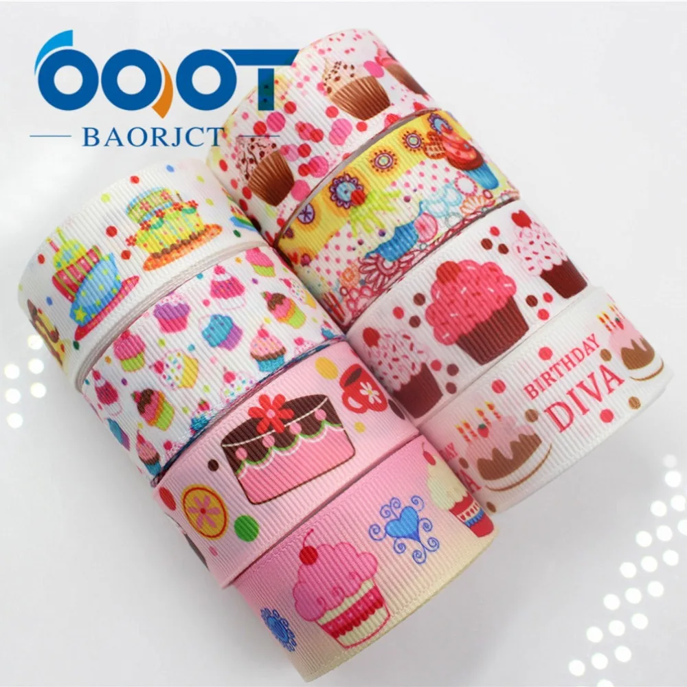 

OOOT BAORJCT 17542 , 22MM ice cream cake Printed grosgrain ribbon, DIY handmade Hair accessories Material wedding gift wrap