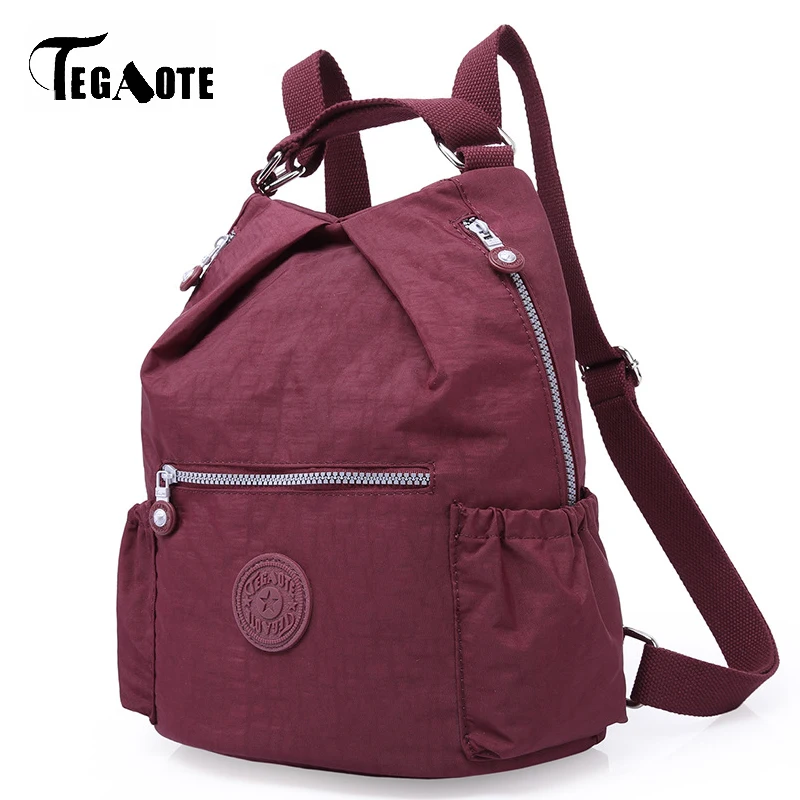 

TEGAOTE Large Capacity Women Backpack Solid Simple Shoulder Bags For Teenage Girls Waterproof Bolsa Brand Travel Female Mochila