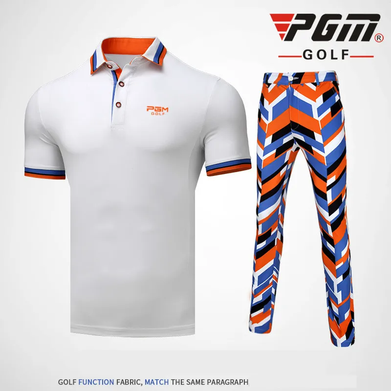 PGM брюки для гольфа мужская футболка с короткими рукавами длинные штаны летняя дышащая быстросохнущая Спортивная одежда для мужчин размер XXS-XXXL