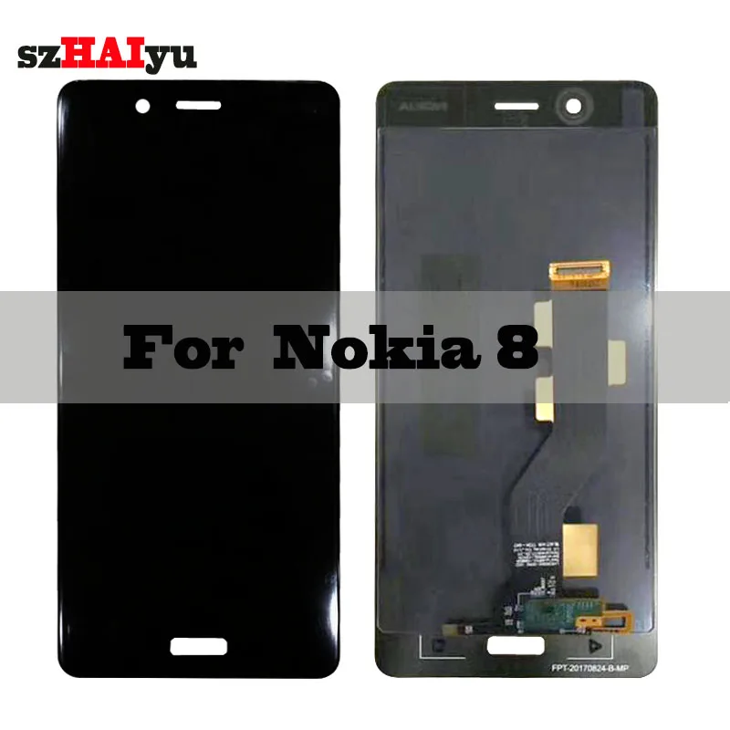 

SZHAIYU 2546x1440 5.3'' LCD For Nokia 8 LCD Display Touch Screen Digitizer Panel Sensor Replacement Parts Assembly Tools